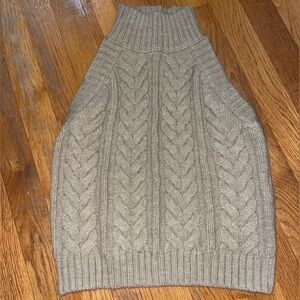 Cable Knit Sweater tank in Tan